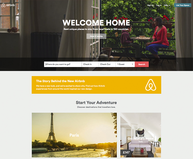 Airbnb Rebrand site