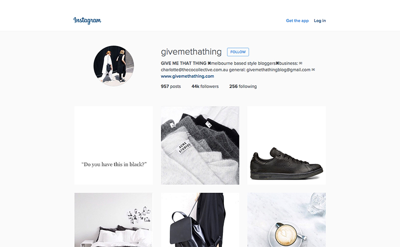 Minimalist Instagrammers - @Givemethathing